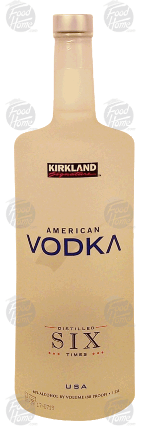 Kirkland Signature American vodka, distilled six times, 40% alc. by vol. 1.75