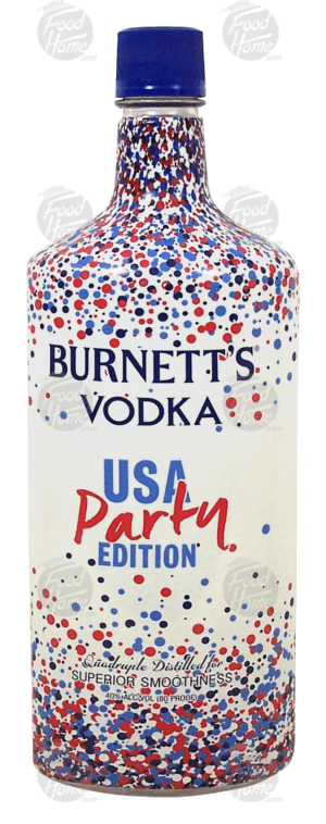 Burnett's USA Party Edition vodka, quadruple distilled, 40% alc. by vol. 1.75