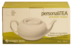 Adagio personaliTEA porcelain teapot, white color, 24-oz., 700-ml 1 count