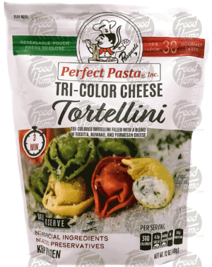 Perfect Pasta, Inc. tri-color cheese tortellini, frozen bag 12 ounce