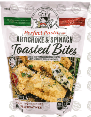 Perfect Pasta, Inc. artichoke & spinach toasted bites, frozen bag 12 ounce