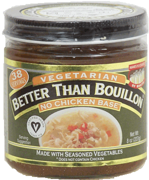 Better Than Bouillon vegetarian no chicken base made with seasoned vegetables, 38 servings 8 ounce