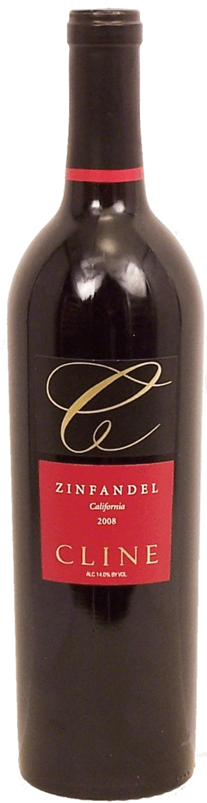 Cline zinfandel wine of California, 14% alc. by vol. 750 milliliter