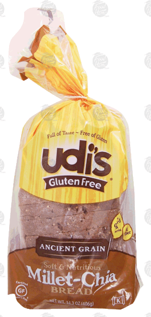 udi's Gluten Free ancient grain millet-chia bread 14.3 ounce