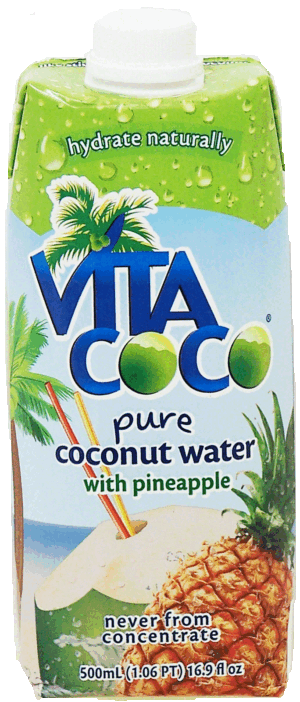 Vita Coco pure coconut water with pineapple 16.9 fluid ounce